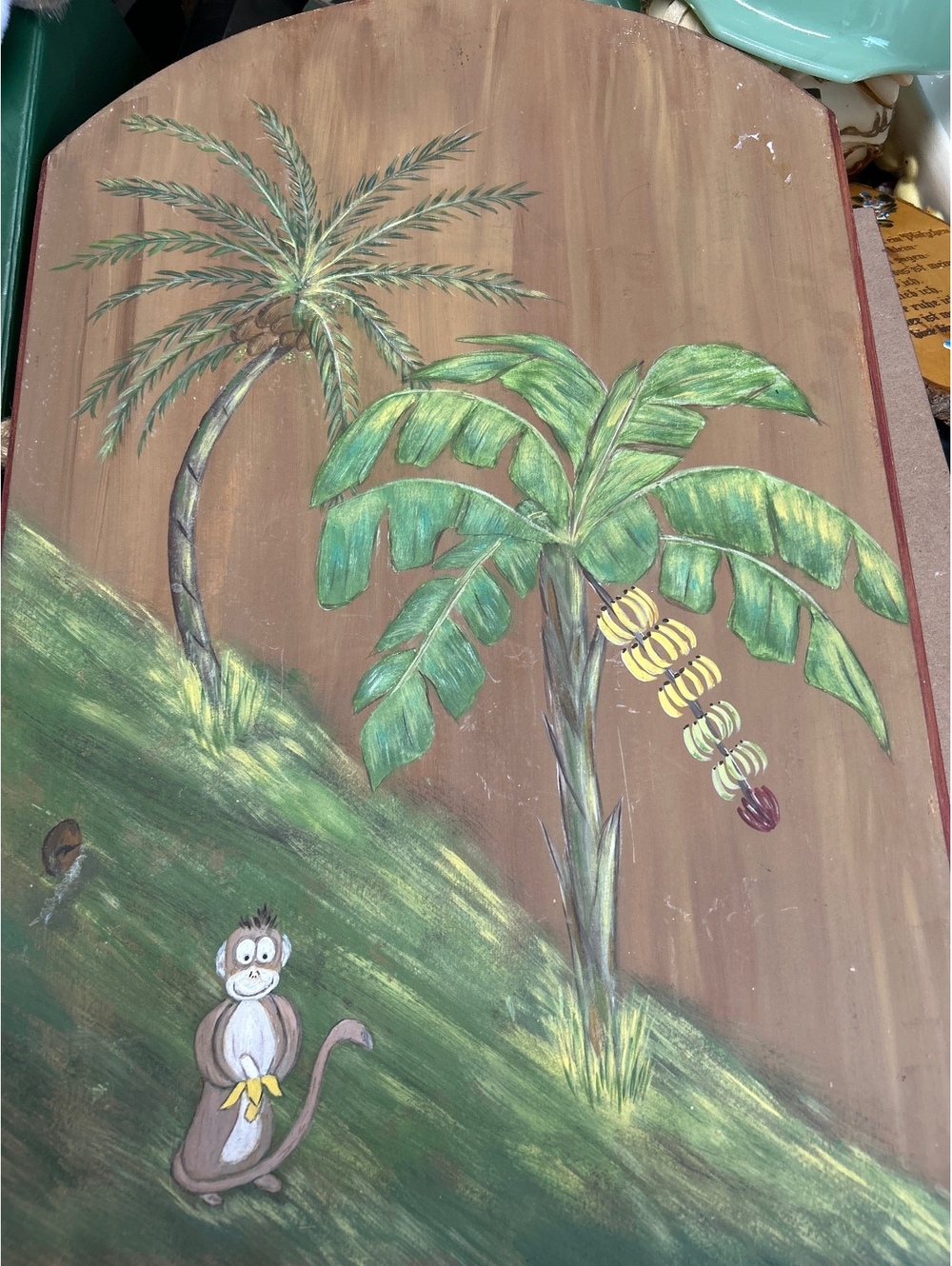 Wooden monkey wall decor